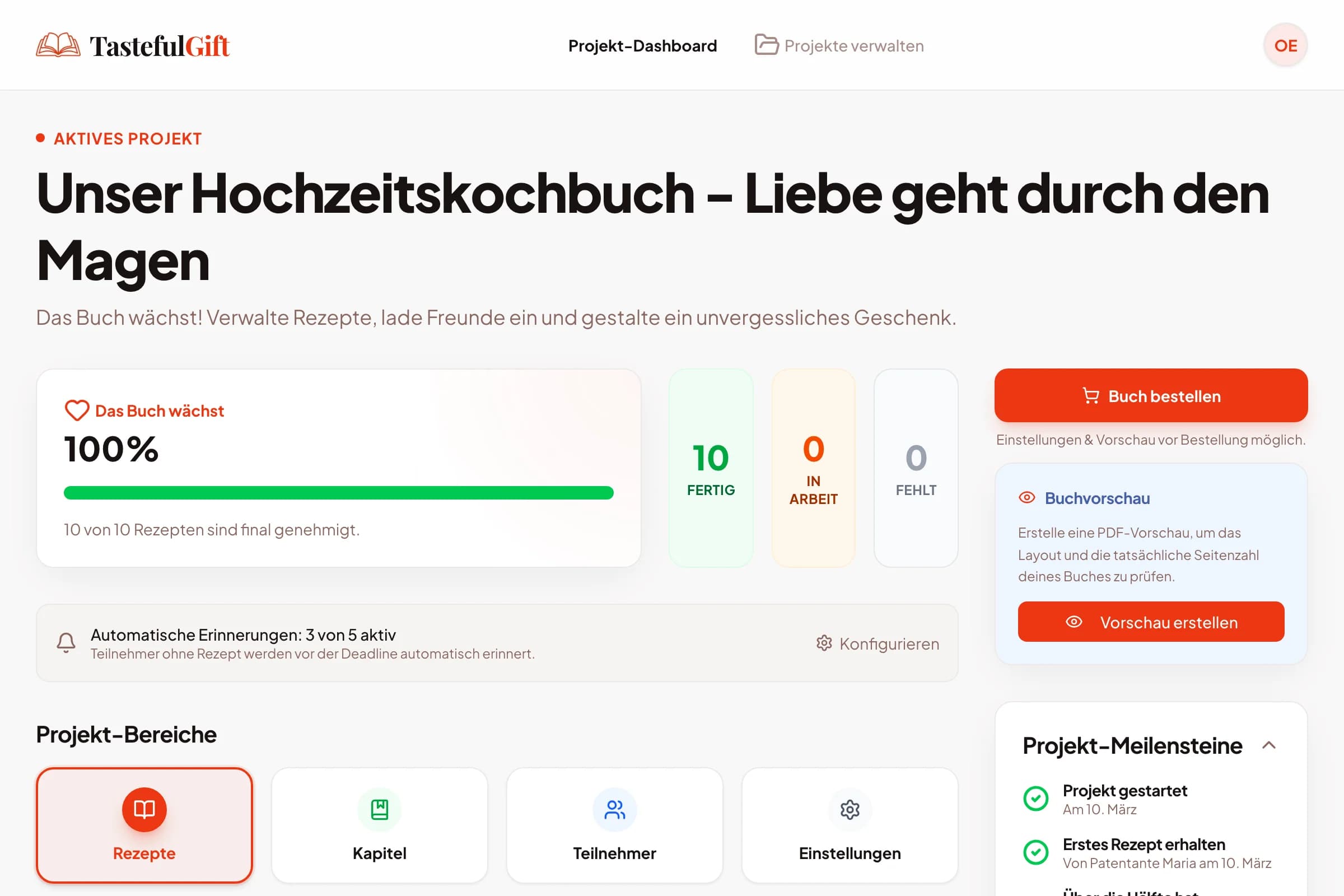 Dashboard-Übersicht